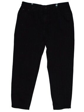 CHIC Jeans Size 22WP x 30" Black 5-pocket high rise tapered 100% Cotton